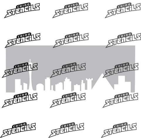 Las Vegas City Skyline A  # 1425 art stencil / template