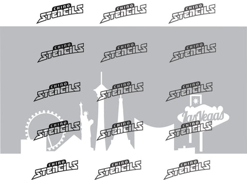 Las Vegas City Skyline  # 1349 art stencil / template