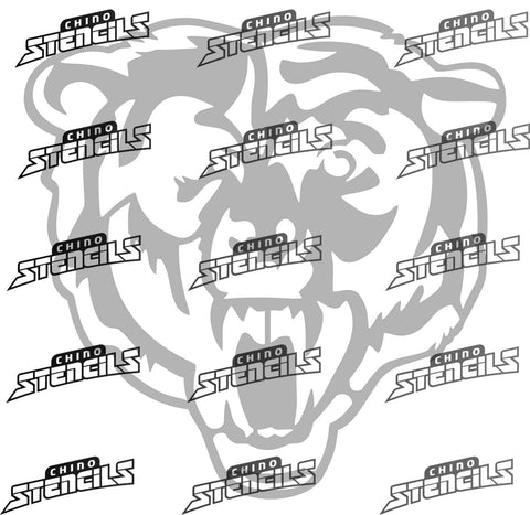 Football Bears # 3040 art stencil