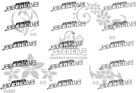 CS004 Airbrush Tattoo Stencils Set Flowers # 3146